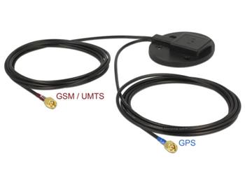 Navilock Multiband GPS UMTS GSM LTE SMA 2 - 3 dBi 2 x 2 m RG-174 Antenna omnidirectional mounting plate