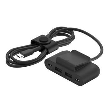 Belkin BOOST CHARGE 4-portov USB Power Extender (2xUSB-C, 2xUSB-A) a 30W + 2m USB-C kabel, ern