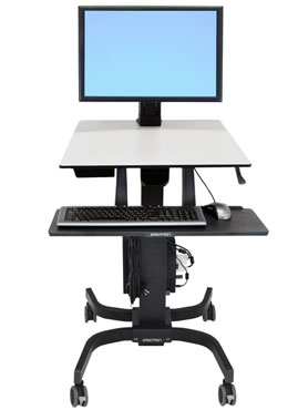 ERGOTRON WorkFit-C, Single LD Sit-Stand Workstation, nastaviteln pojzdn pracovn stanice k stn i sezen