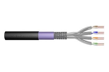 DIGITUS CAT 7 S-FTP venkovn instalan kabel, 1200 MHz PE, vnitn Eca (LSZH-1), AWG 23/1, 1000 m buben, simplex, barva ern a f