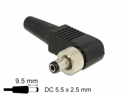 Delock Konektor DC 5,5 x 2,5 mm s dlkou 9,5 mm samec pravohl