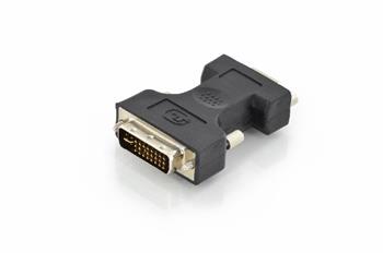 Digitus DVI adapter, DVI(24+5) - HD15 M/F, DVI-I dual link, bl