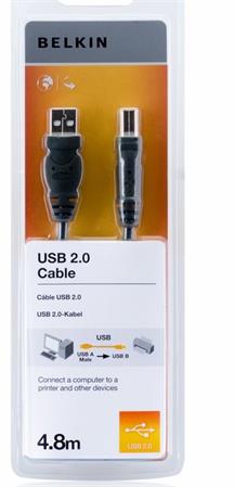 Belkin kabel USB 2.0. A/B ada standard, 4,8m