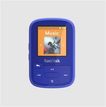 SanDisk Clip Sport Plus MP3 Player 32GB, Modr
