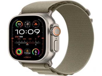 Apple Watch Ultra 2 49mm titanov s olivovm alpskm tahem S
