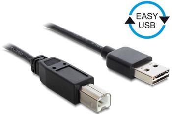 Delock Kabel EASY-USB 2.0 Typ-A samec > USB 2.0 Typ-B samec 5 m ern