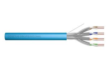 DIGITUS Instalan kabel CAT 6A U-FTP, 500 MHz Eca (EN 50575), AWG 23/1, paprov krabika 100 m, simplex, barva modr