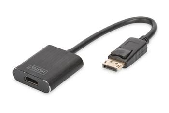 DIGITUS Pevodnk DisplayPort (1.4) na HDMI (2.0) 4K2K / 60Hz, HDCP 1.4 / 2.2, HDR10, ern