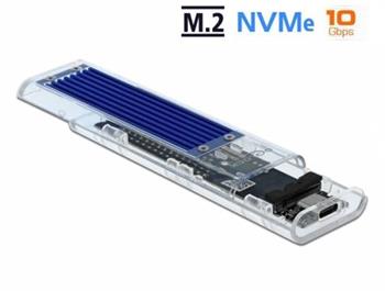 Delock Extern pouzdro pro M.2 NVMe PCIe SSD se USB Type-C samice transparentn