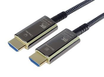 PremiumCord Ultra High Speed HDMI 2.1 optick fiber kabel 8K@60Hz,zlacen 10m