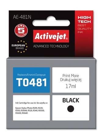 ActiveJet inkoust Epson T0481 R200/R300 BK, 17 ml AE-481