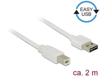 Delock Kabel EASY-USB 2.0 Typ-A samec > USB 2.0 Typ-B samec 2 m bl