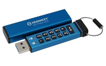 KINGSTON 16GB IronKey Keypad 200, FIPS 140-3 Lvl 3 (Pending) AES-256 Encrypted
