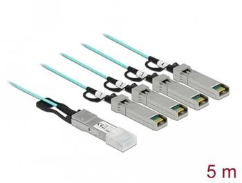 Delock Aktivn optick kabel QSFP+ > 4 x SFP+ 5 m