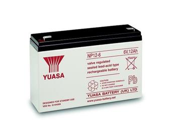 YUASA NP12-6 (6V; 12Ah; faston F2-6,3mm; ivotnost 5let)