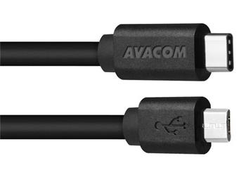 Avacom datov a nabjec kabel USB Type-C - Micro USB, 100cm, ern