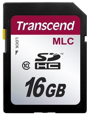 Transcend 16GB SDHC (Class 10) MLC prmyslov pamov karta (bez adaptru], 20MB/s R, 16MB/s W
