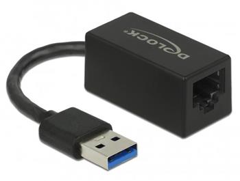 Delock Adaptr Super Speed USB (USB 3.2 Gen 1) s USB Typ-A samec > Gigabit LAN 10/100/1000 Mbps kompaktn ern