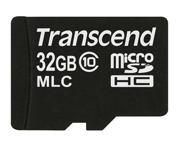 Transcend 32GB microSDHC (Class 10) MLC prmyslov pamov karta (bez adaptru), 20MB/s R, 16MB/s W