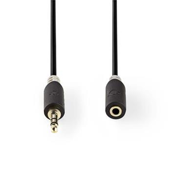 Nedis CABW22050AT50 - Stereofonn Audio Kabel | 3,5mm Zstrka - 3,5mm Zsuvka | 5 m | Antracit