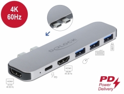 Delock Dokovac stanice pro pota MacBook, duln, HDMI 4K / PD / Hub