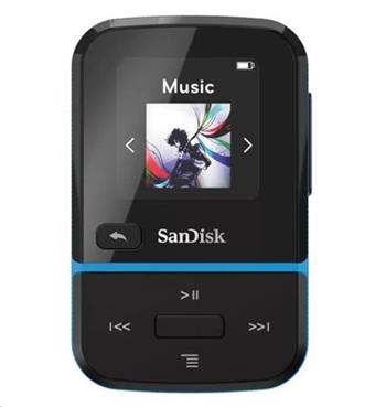 SanDisk Clip Sport Go MP3 Player 32GB, Modr