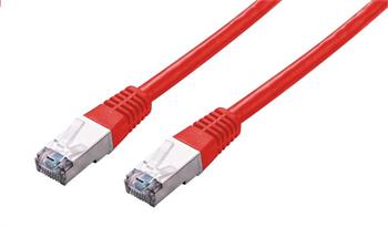 C-TECH Kabel patchcord Cat5e, FTP, erven, 1m