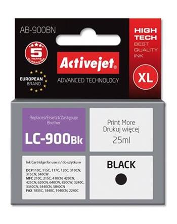 ActiveJet inkoust Brother LC-900Bk, 25 ml, new AB-900BN