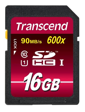 Transcend 16GB SDHC (Class 10) UHS-I 600x (Ultimate) MLC pamov karta