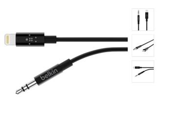 Belkin kabel Lightning - 3,5mm jack, 0,9m - ern