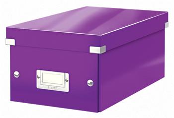 LEITZ Krabice na DVD Click&Store, purpurov