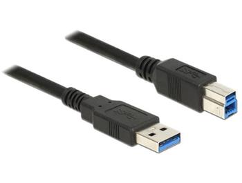 Delock Kabel USB 3.0 Typ-A samec > USB 3.0 Typ-B samec 1,5 m ern