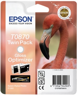 EPSON cartridge T0870 gloss optimizer twinpack (plamek)
