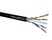 Solarix Venkovn instalan kabel CAT6 UTP PE Fca 500m/cvka ern