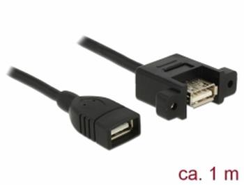 Delock Kabel USB 2.0 Typ-A samice > USB 2.0 Typ-A samice montn panel 1 m