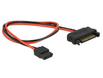 Delock Napjec kabel SATA 15 pin samec > napjec Slim SATA 6 pin samice 30 cm