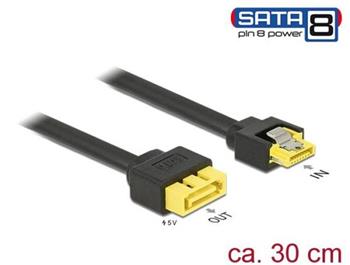 Delock Prodluovac kabel SATA 6 Gb/s samice > SATA samec s pin 8 napjen latchtype 30 cm