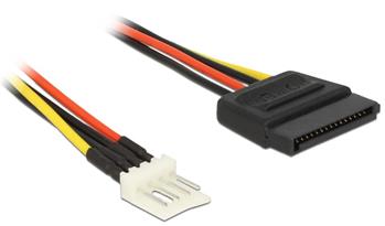 Delock napjec kabel SATA 15 pin samec > 4 pin floppy samec 24 cm
