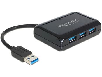 Delock USB 3.0 Hub 3 portov + 1 port Gigabit LAN 10/100/1000 Mb/s