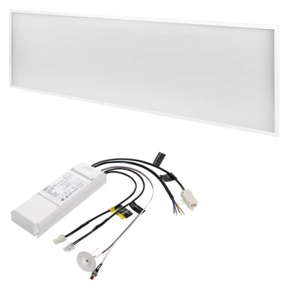 LED panel 30120, obdnikov vstavan biely, 40W neut.b.UGR, Emergency