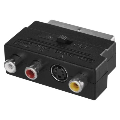 Redukcia SCART na 3 CINCH + SVHS adaptr