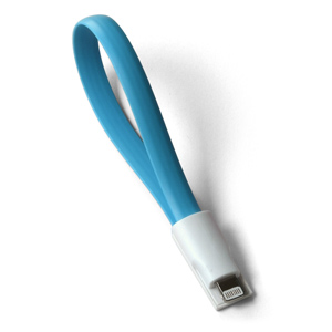 10ks Mini Magnetický USB nabíjací kábel modrý 225mm BELLAPROX s lightning konektorom