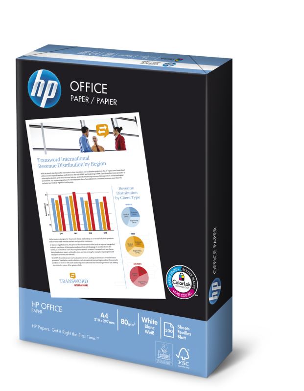 Papír - HP OFFICE, A4, 80g, laser,copy,ink, 500 listů (CHPO480) [CHP110]