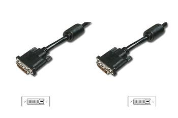 Digitus Připojovací kabel DVI, DVI (24 + 1), 2x ferit M / M, 10,0 m, DVI-D Dual Link, bl